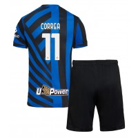 Inter Milan Joaquin Correa #11 Heimtrikotsatz Kinder 2024-25 Kurzarm (+ Kurze Hosen)